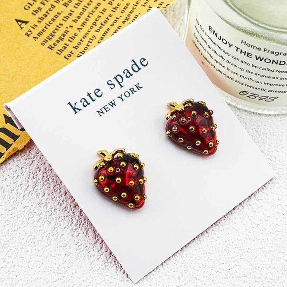 Kate Spade Jewelry - Kate Spade Strawberry Stud Earrings